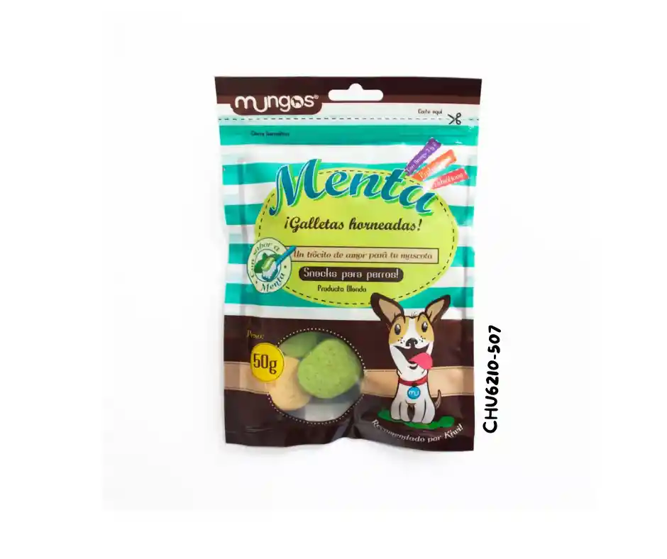 Galletas Blandas Sabor Menta Para Perros – Mungos X 50g