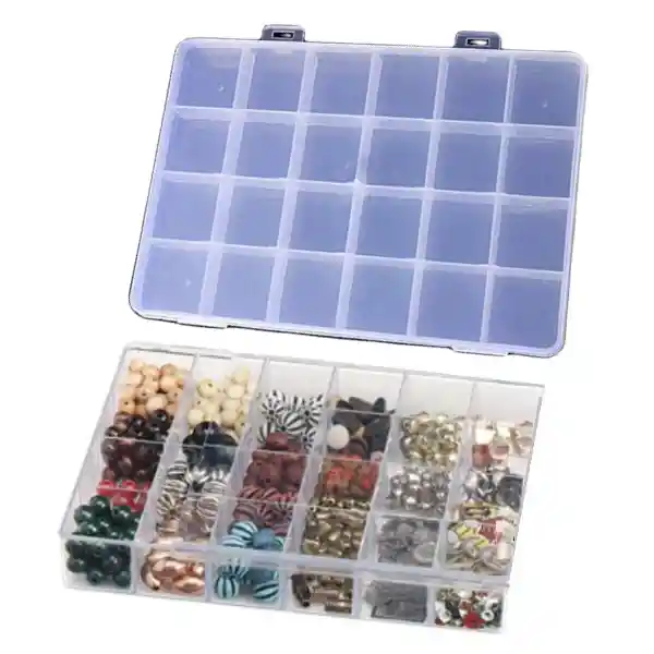 Caja Organizadora 24 Compartimientos Organizador Bricolaje Joyería Relojería