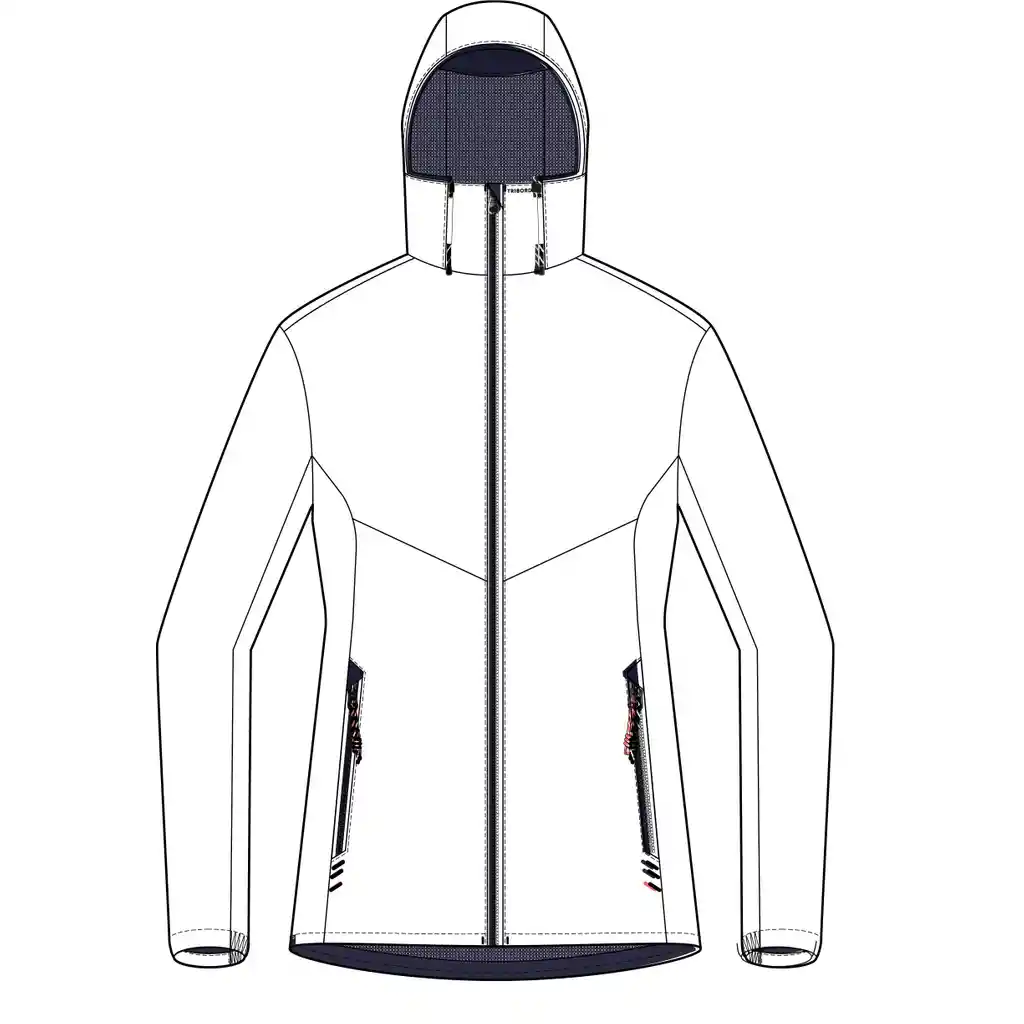 Chaqueta Impermeable y Rompevientos Para Mujer Tribord 100 - Blanco