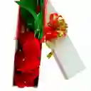Petalos Caja De Regalo Con Rosas 3 Tallos Rosas Y