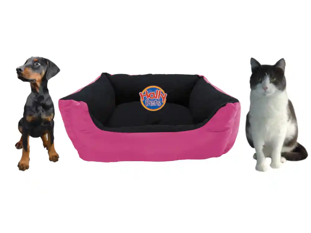 Cama Gigante Para Mascota Con Cojín Lavable Rosado