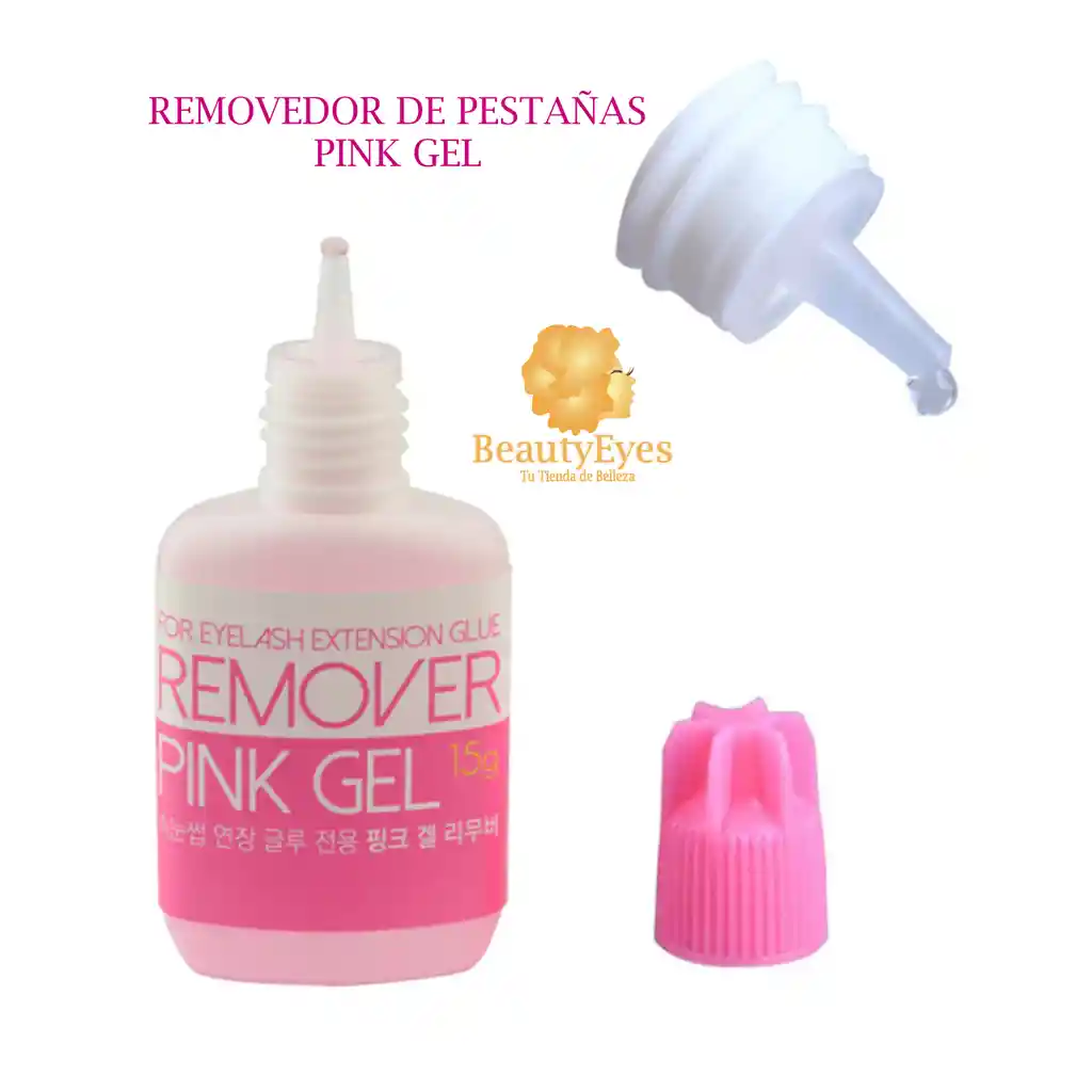 Removedor Pink Gel De Extensiones De Pestañas De Pelo A Pelo De 15 Gramos