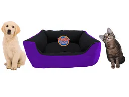 Cama Gigante Para Mascota Con Cojín Lavable Morado