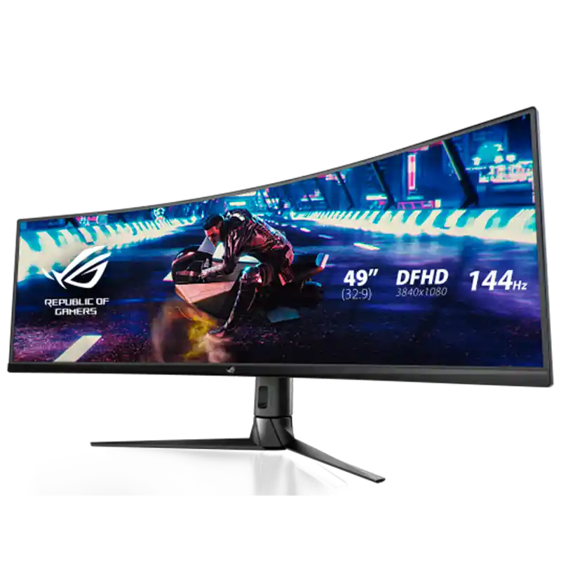 Asus Monitor Curvo Gamerrog Strix 49" Hdr Va Ultra-Wide Xg49Vq 4Ms (Gtg) 144Hz