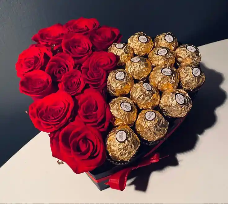 Chocolates Corazon Rosas Y