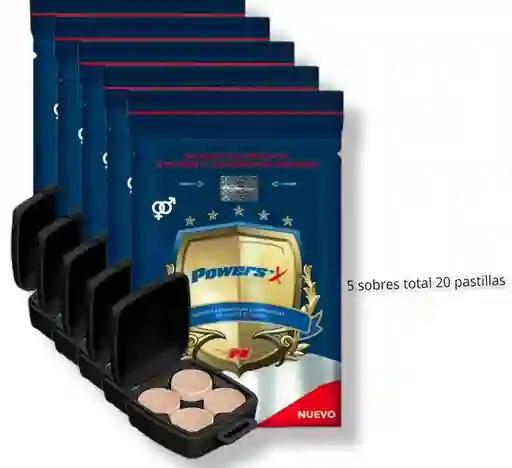 Potencializador Power X Por 5 Paquetes Total 20 Pastas