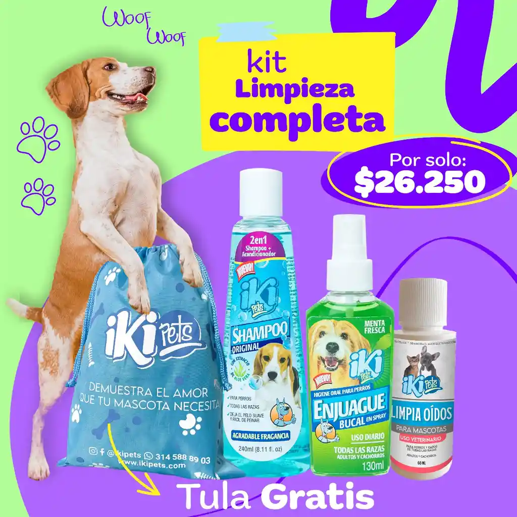 Kit Limpieza Completa Para Perro