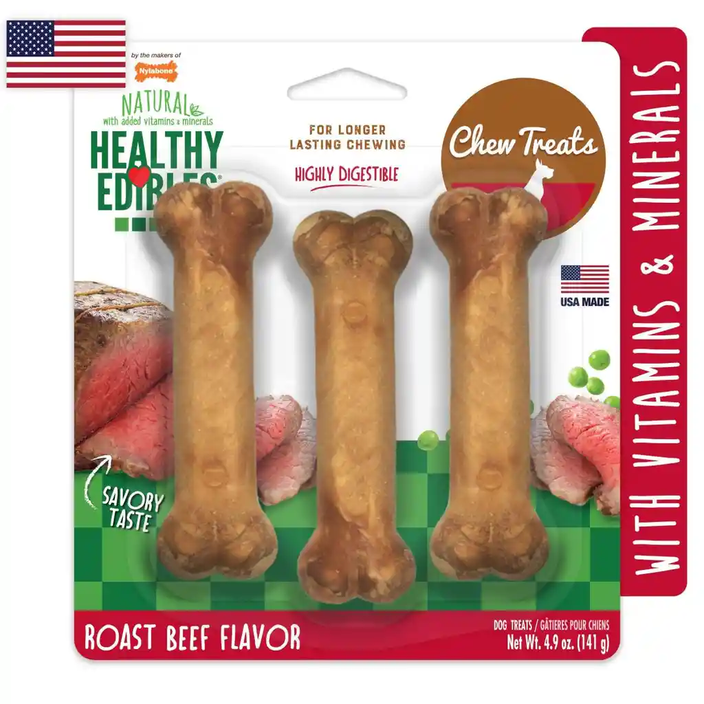 Nylabone Roast Beef 141gr X3unds