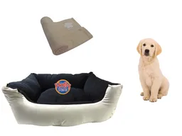 Cama Gigante Para Mascota Con Cojin Lavable + Cobija Grande Beige