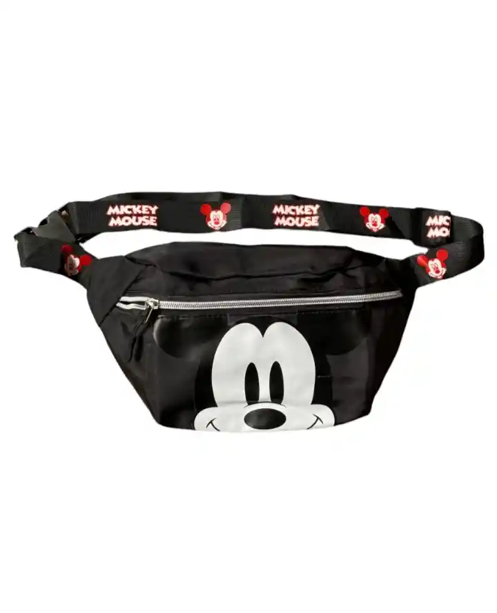 Riñonera Canguro Bolso Mickey Mouse Negro