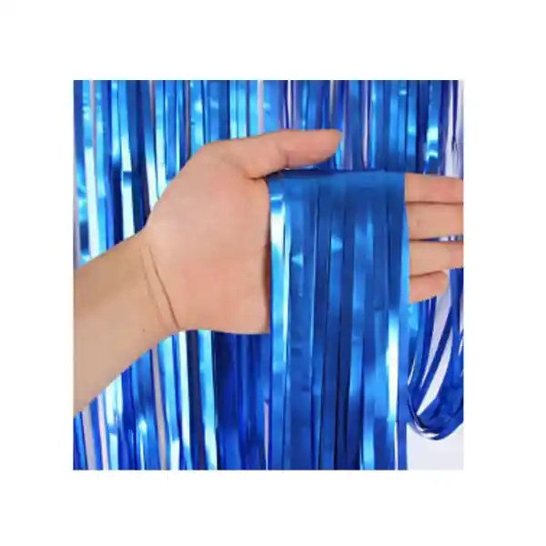 Cortina Metalizada Azul