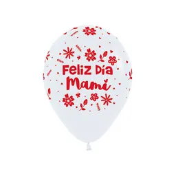 Paquete De Bombas /globos Feliz Dia Mami X 12 Und