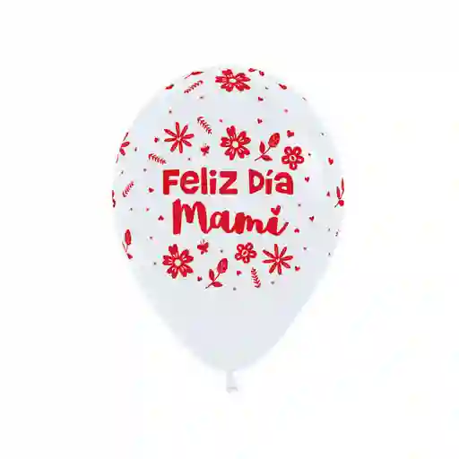 Paquete De Bombas /globos Feliz Dia Mami X 12 Und