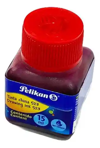 Tinta China Color Rojo 15 Ml Pelikan