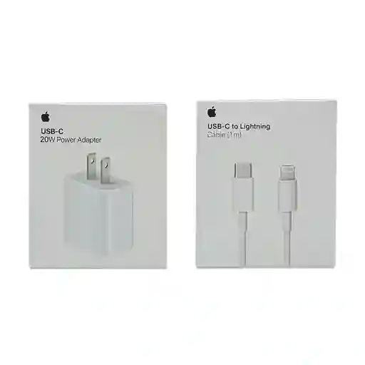 Cargador Original Apple 20w + Cable Usb-c A Lightning De 1m