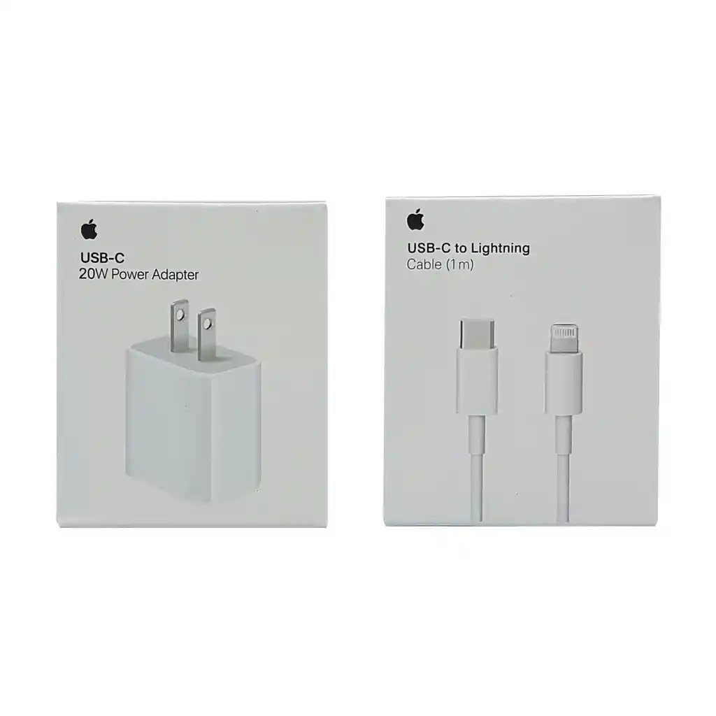 Cargador Original Apple 20w + Cable Usb-c A Lightning De 1m