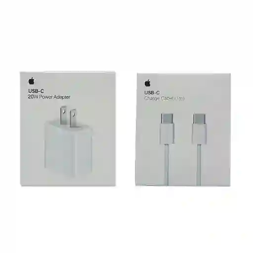 Ipad Cargador Original Usb-c 20w Para+ Cable Usb-c De 1m