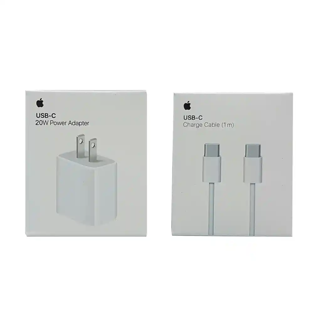 Ipad Cargador Original Usb-c 20w Para+ Cable Usb-c De 1m