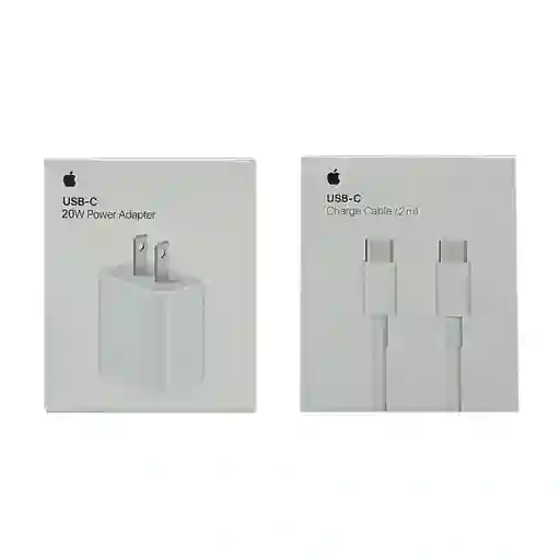 Ipad Cargador Original Usb-c 20w Para+ Cable Usb-c 2 Metros