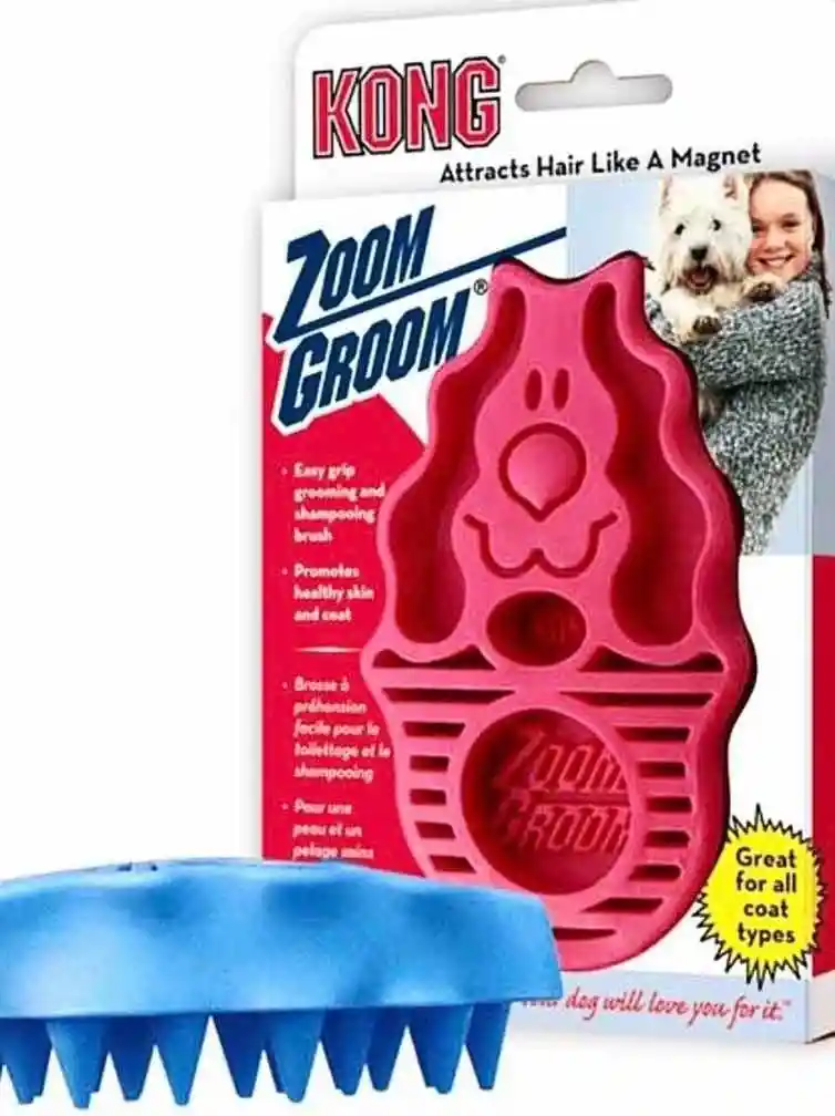 Kong Perro Zoom Groom Cepillo Small