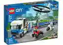 Lego City 60244 Policía Camión Transporte Helicóptero