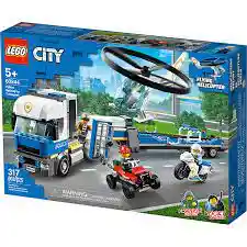 Lego City 60244 Policía Camión Transporte Helicóptero