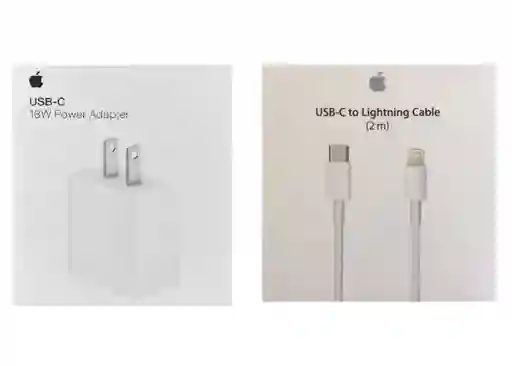 Cargador Original Iphone Apple Carga Rápida 18w + Cable 2 Metros