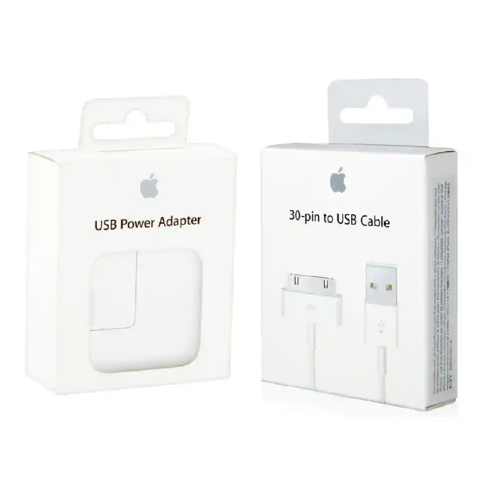 Cargador Original Apple 12w Ipad 2 3 + Cable Apple 30 Pines