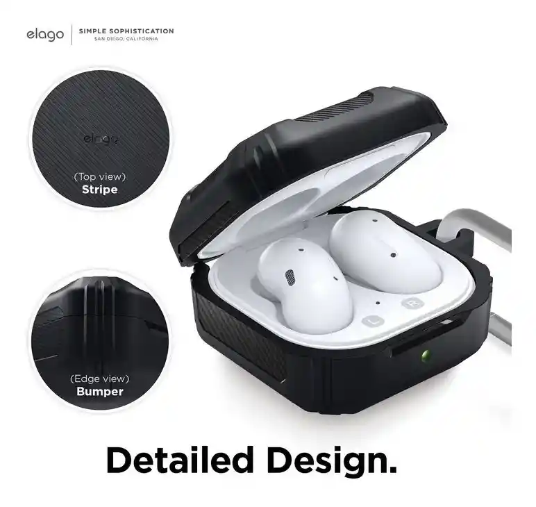 Elago Estuche Para Galaxy Buds 2 / Pro / Pro 2 / Live / Fe Armor En Negro
