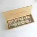 Caja En Madera X12 Chocolates Personalizados