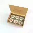 Caja En Madera De 6 Chocolates Personalizados