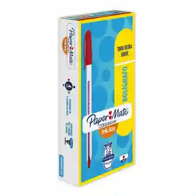 Paper Mate Caja Esferos Rojox12