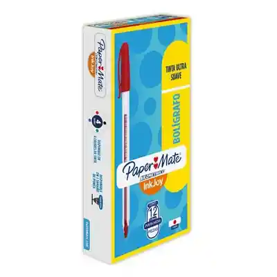 Paper Mate Caja Esferos Rojox12