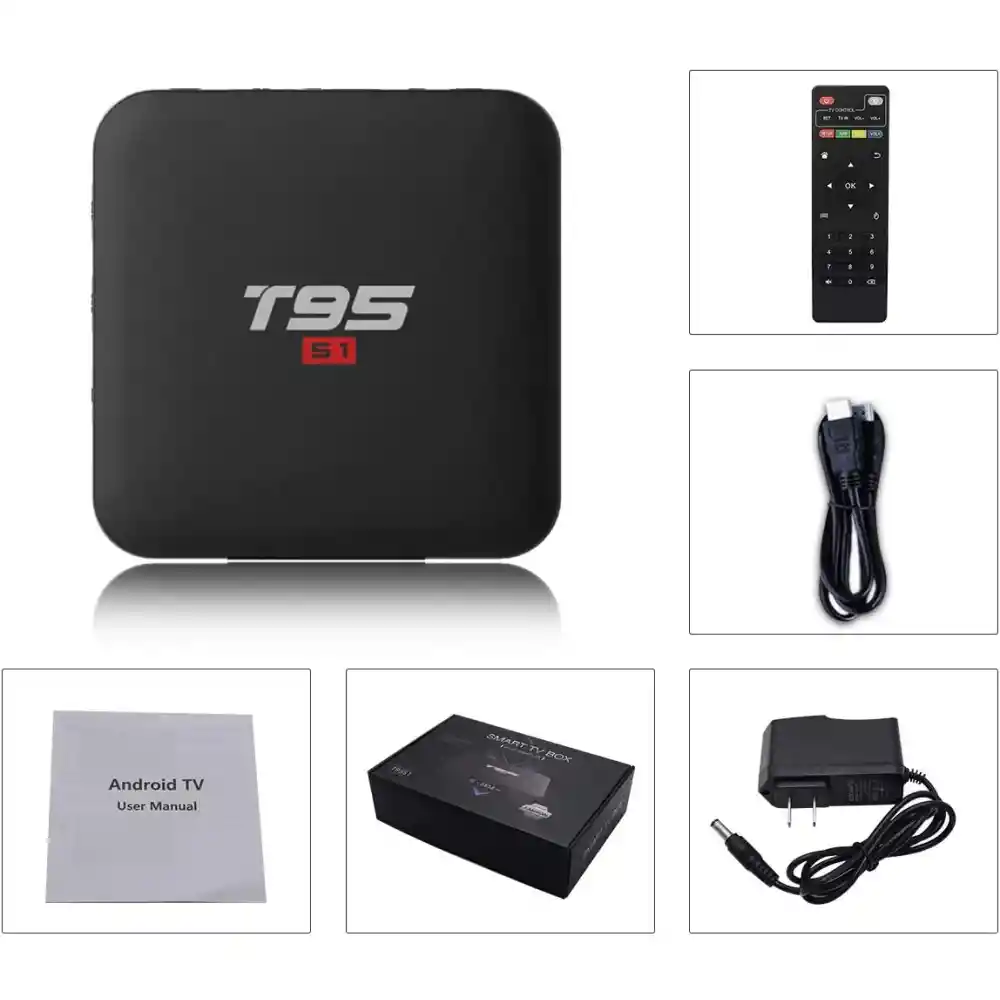 Convertidor A Smart Tv Box Wifi 2.4g Sistema Android 2gb T95