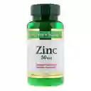 Zinc Nature's Funcionamiento Sistema Inmune Bounty 50 Mg | 200 Cápsulas