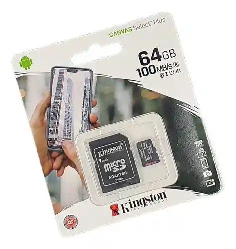 Kingston Memoria Micro Sd 64 Gbclase 10 Full Hd