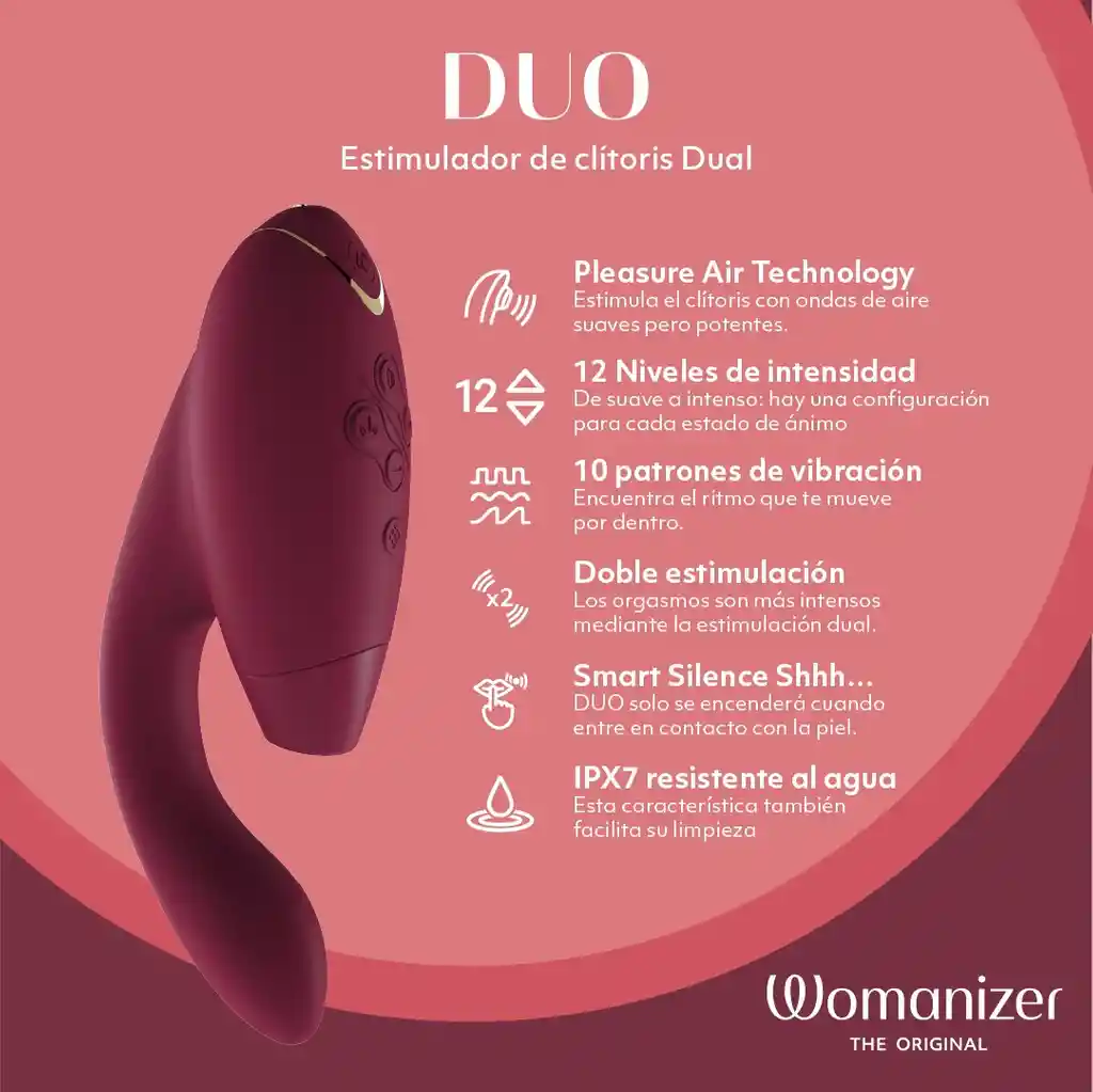 Vibrador Y Succionador De Clítoris Womanizer Duo