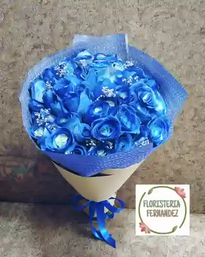 Bouquet De 48 Rosas Azules