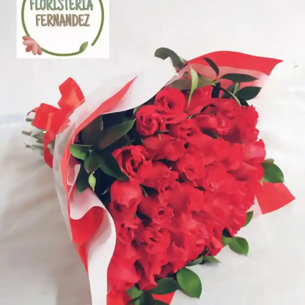 Bouquet De 50 Rosas Rojas