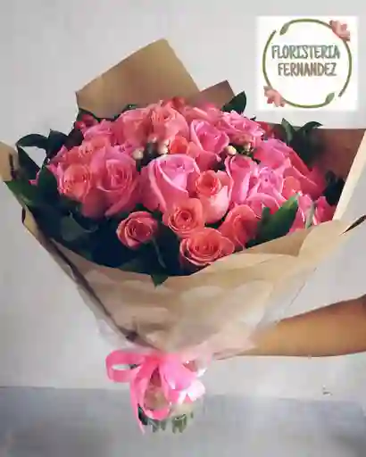 Bouquet De Rosas Rosadas