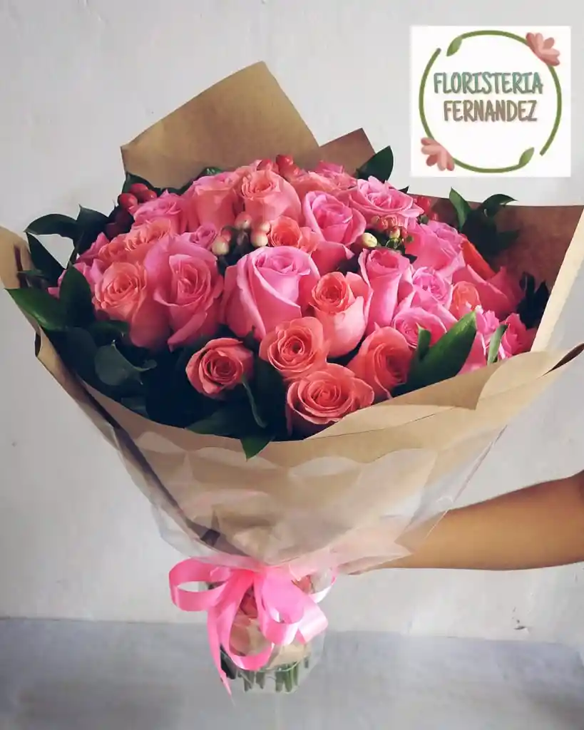 Bouquet De Rosas Rosadas