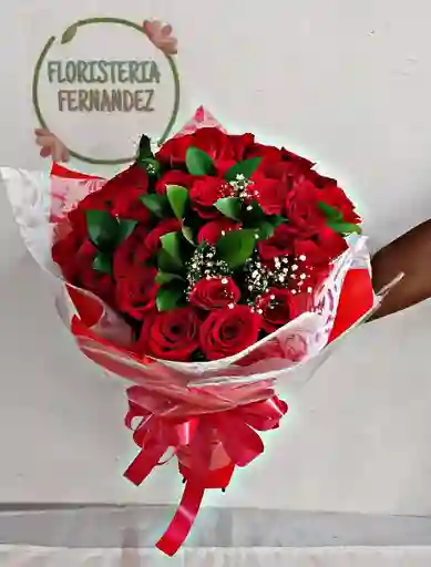 Bouquet De 24 Rosas Rojas