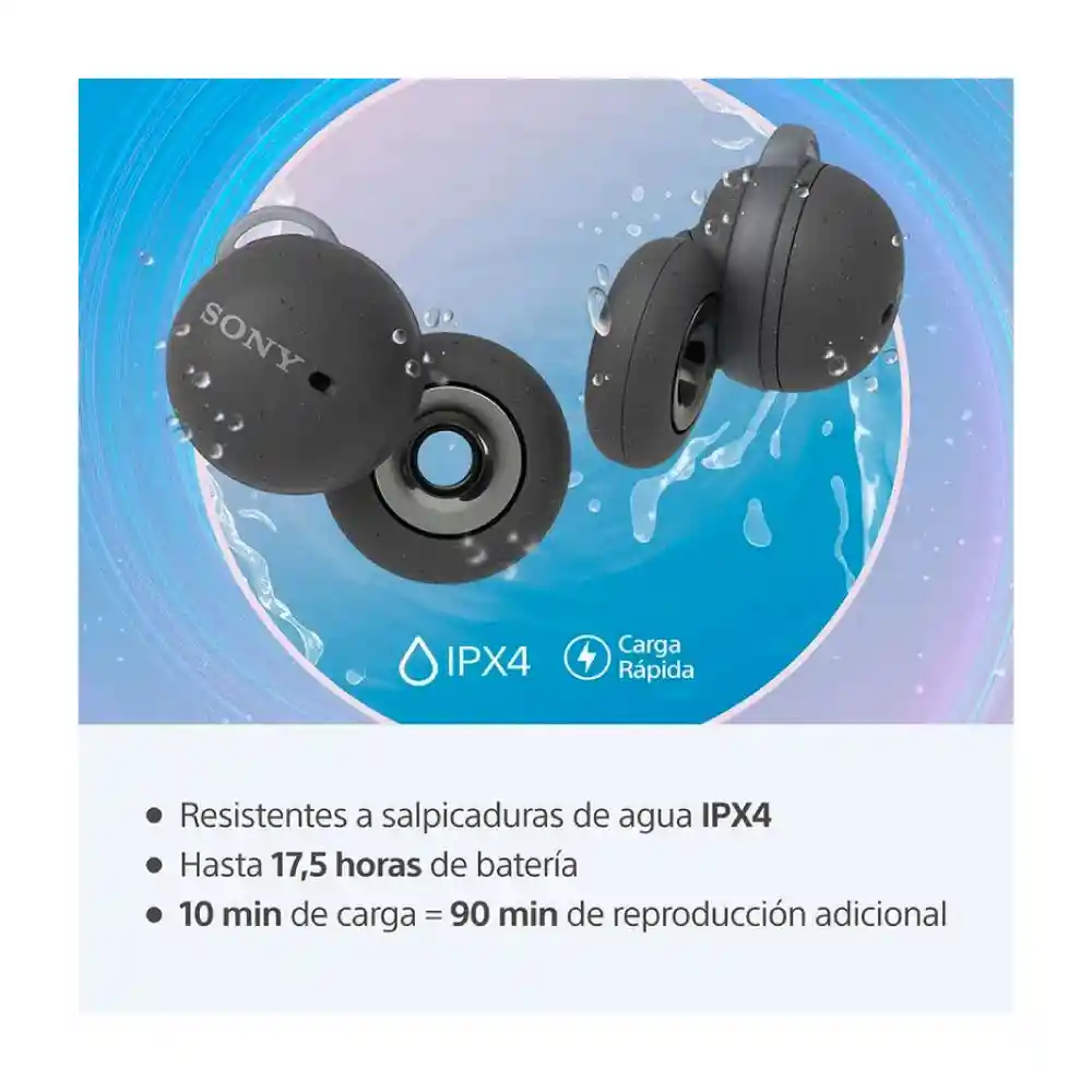 Sony Audifonoslinkbuds Resistentes Al Agua | Wf-L900 Gris
