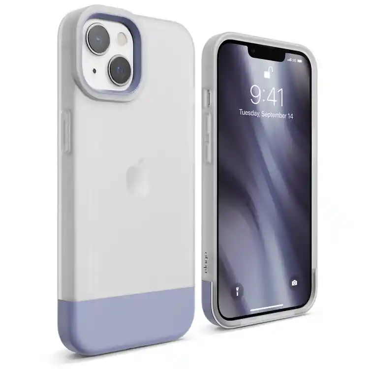 Estuche Para Iphone 13 Glide Transparente / Lila