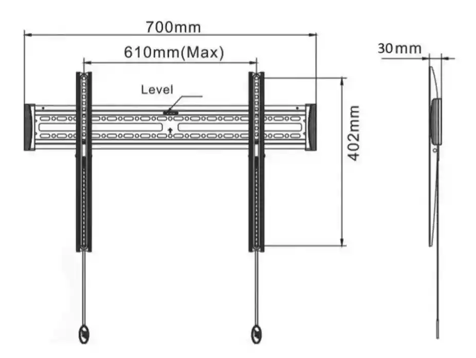 Soporte Tv Fijo 40-65 Pulgadas Base Original Extra Grande