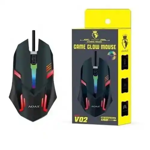 Rgb Mouse Gamer Alambrico Coloraoas V02 Usb Gaming