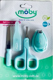 Cortauñas Kit Cuidado De Uñas Para Bebe Moby Azul