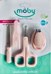 Cortauñas Kit Cuidado De Uñas Para Bebe Moby Rosado