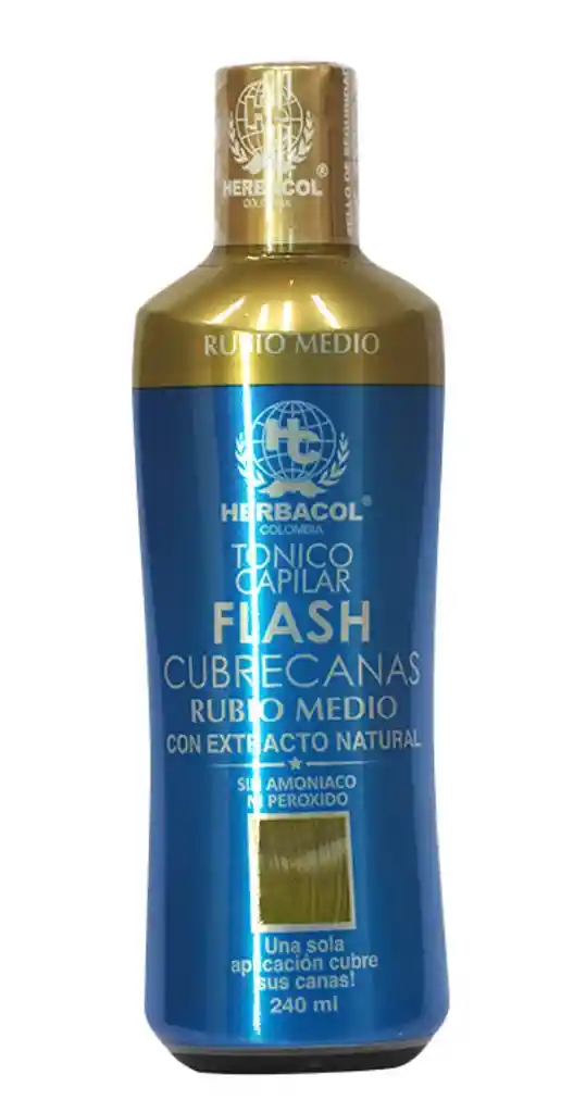 HERBACOL Tonico Flash Cubrecanas Organico Rubio Medio 240Ml