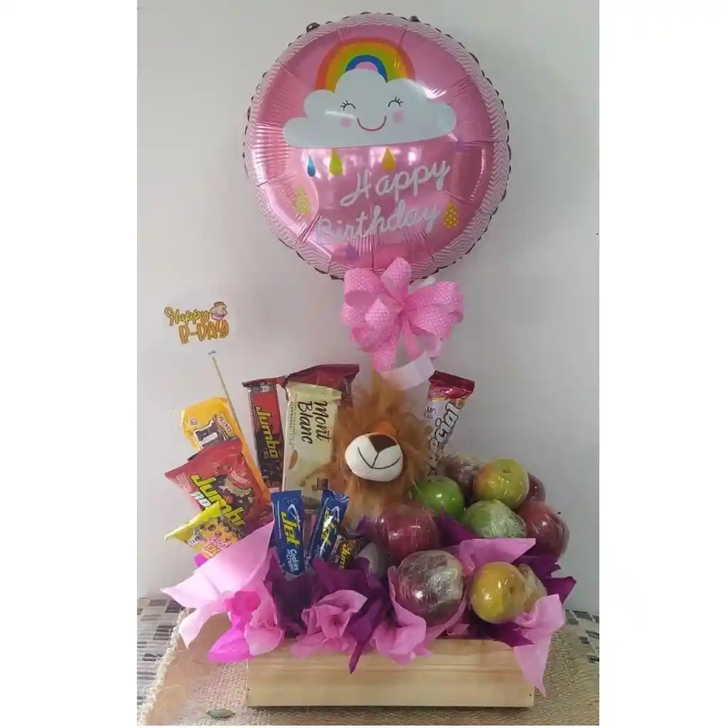 Ancheta De Frutas, Dulces, Peluche Y Globo